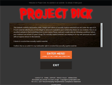 Tablet Screenshot of projectdick.com